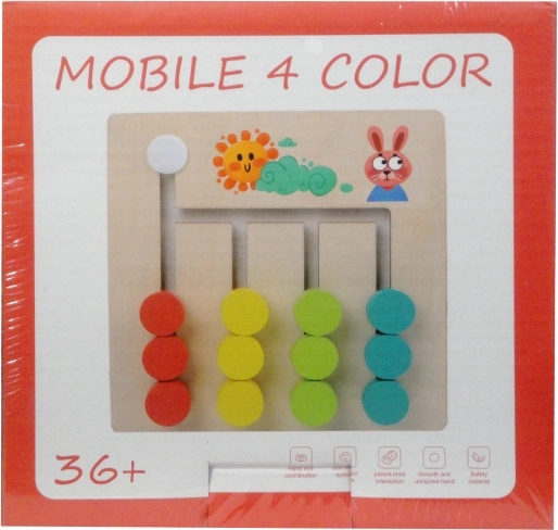 Puzzle educativo in legno – puntini colorati secondo il modello
