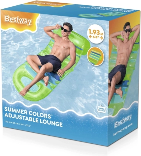 Materassino gonfiabile Summer con schienale regolabile 193 × 80 cm