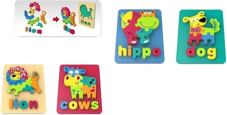 Puzzle in schiuma per bambini – 12 pz in espositore da vendita