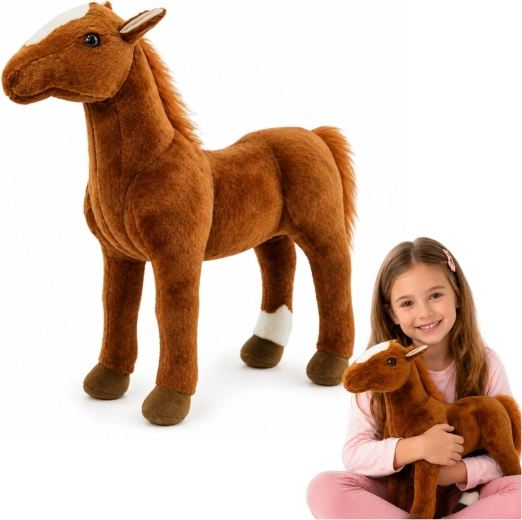 Cavallino di peluche marrone 40 × 37 cm
