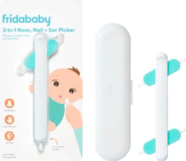 Fridababy pulitore 3 in 1 per orecchie, naso e unghie