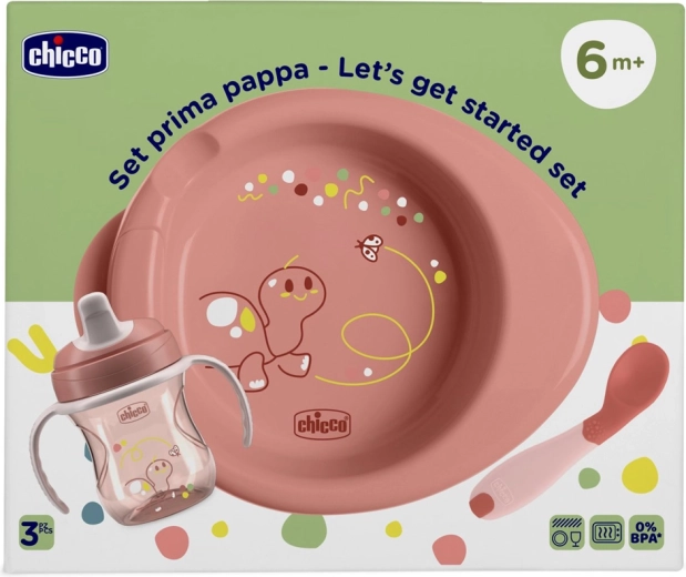 Set iniziale Chicco per la pappa pink 6 m+