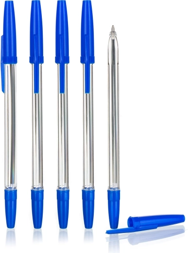Penna monouso mo – set da 5 pz, inchiostro blu