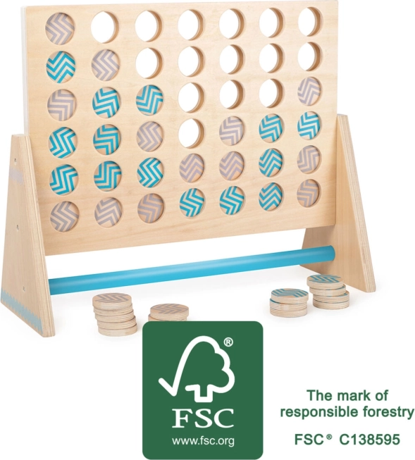 Gioco di legno Quattro in fila XXL