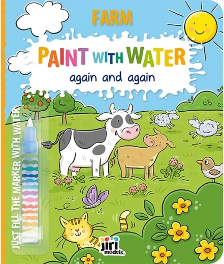 Album da colorare ad acqua – fattoria