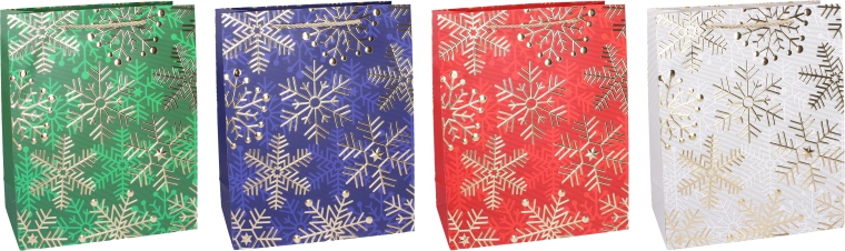 Sacchetto regalo natalizio M 26 × 32 × 10 cm - 1 pezzo