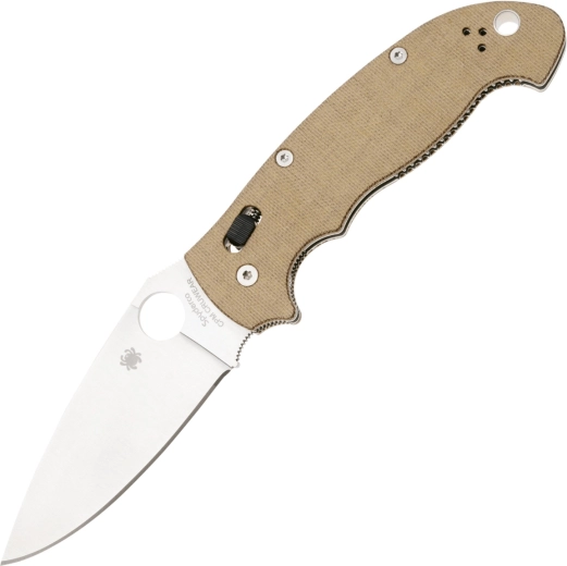 Coltello pieghevole Spyderco Manix 2 XL Brown, CPM Cru-Wear, Micarta, satin 9,8 cm