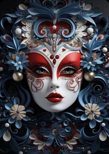 Pittura diamantata – maschera 30 × 40 cm
