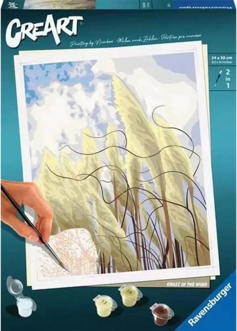 CreArt grass in the wind pittura per numeri 24 × 30 cm