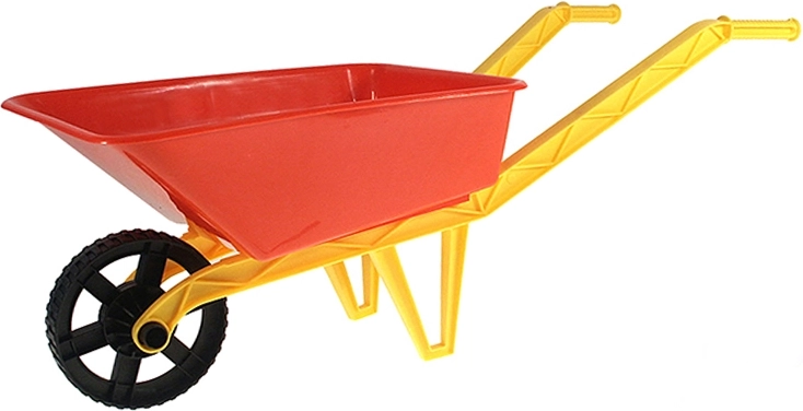Carriola per bambini in plastica per sabbia, rossa, 72 × 29 × 25 cm