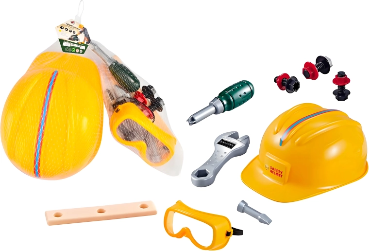 Set di attrezzi per bambini con casco protettivo Sparkys