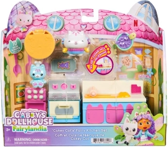 La casa delle bambole di Gabby Fairylandia, cucina magica di Cakey Cat, 10 pezzi