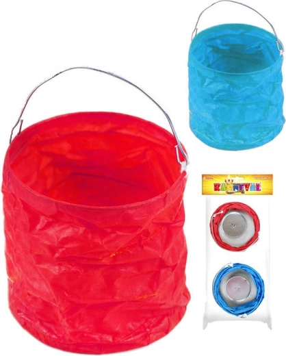 Mini lanterne ovali in carta stropicciata - set da 2 pz