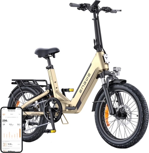Engwe L20 3.0 Boost bici elettrica pieghevole 250 W 16" oro