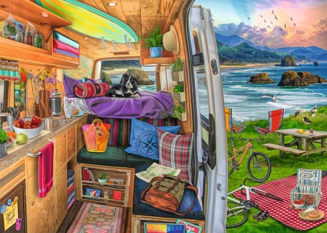 RAVENSBURGER puzzle Vista dal camper XXL 500 pezzi