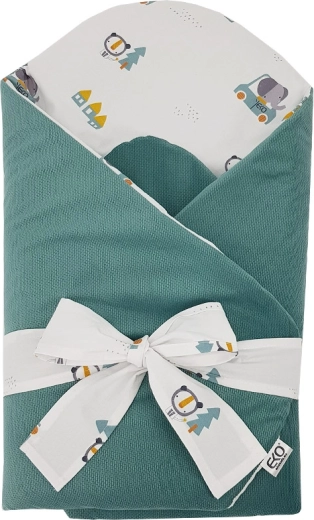 Fasciatoio avvolgente Eko in cotone con velluto e inserto in cocco Cars, 75 × 75 cm
