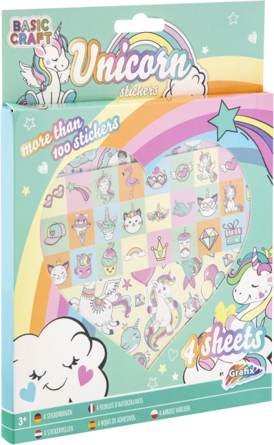 Adesivi Unicorno 4 fogli