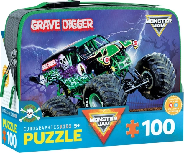 Puzzle in lunch box EUROGRAPHICS GRAVE DIGGER MONSTER JAM 100 pezzi