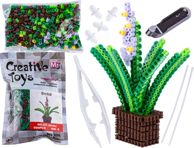 Perline da stirare 3D – sagoma fiore (erica/lavanda) in sacchetto