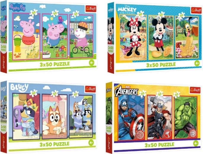 Puzzle 3×50 pezzi – motivo casuale