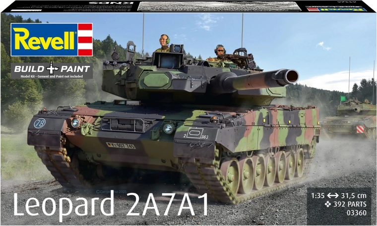 Modello in plastica del carro armato Leopard 2A7A1