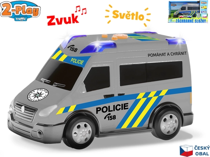 Auto della polizia 2-Play con design ceco ed effetti luminosi e sonori
