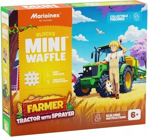 Marioinex Mini Waffle Contadino – trattore con irroratore (50 pezzi)