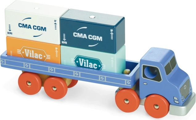 Camion in legno Vilacity con container VILAC
