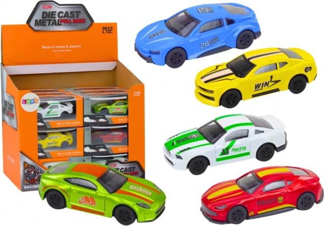 macchinina in metallo 1:43 con trazione e ruote in gomma