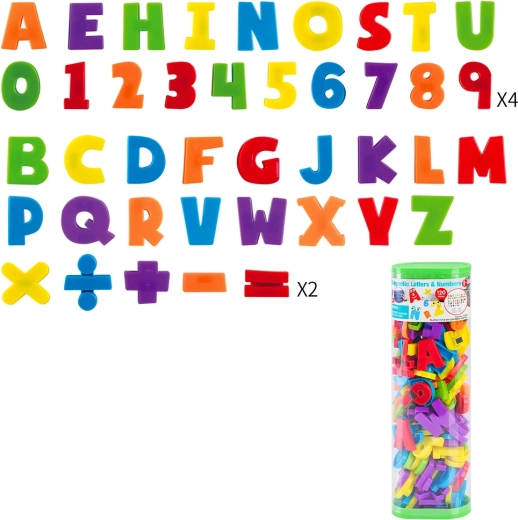 PlayGo lettere e numeri magnetici, 120 pz
