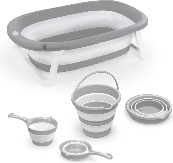 Set da bagno pieghevole per bambini 3 in 1