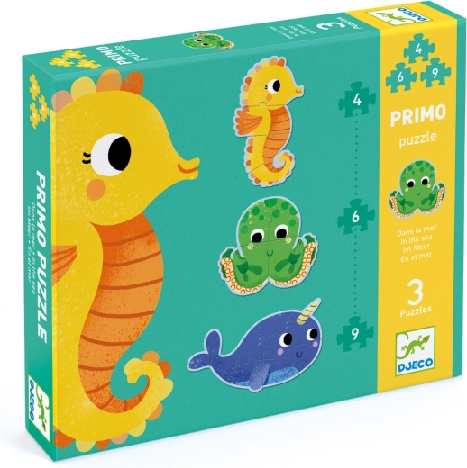 DJECO Puzzle Nel mare 3 in 1