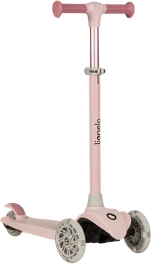 Monopattino a tre ruote per bambini LIONELO Jessy Pink Rose con ruote LED