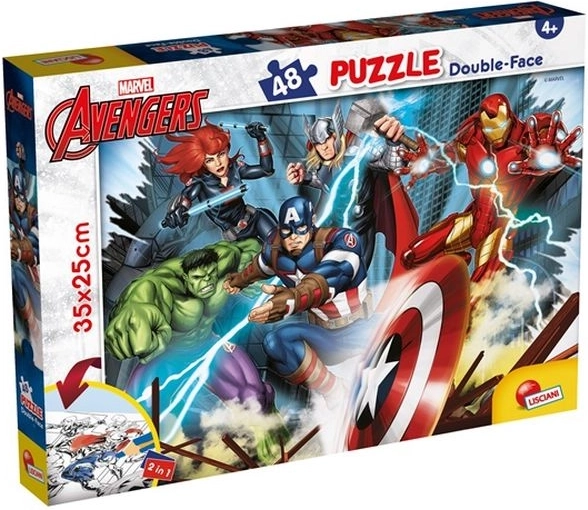 Lisciani Marvel Avengers puzzle bifacciale 48 pezzi