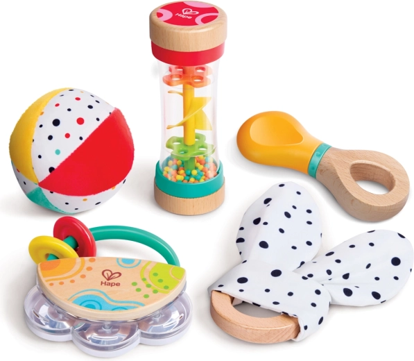 Set sensoriale di giochi 5 in 1 per neonati Hape