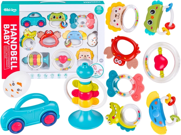Set sensoriale di sonagli e massaggiagengive per bambini (10 pz)