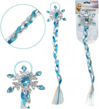 Principessa Ghiacciata treccia posticcia con paillettes