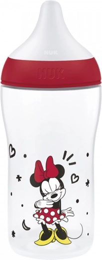 Biberon NUK Perfect Match con controllo della temperatura Disney Minnie 260 ml rosso