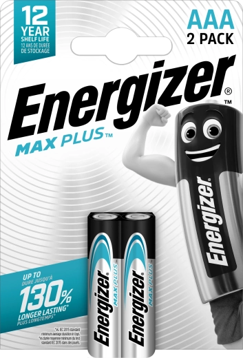 Batterie alcaline Energizer Max Plus AAA - 2 pezzi