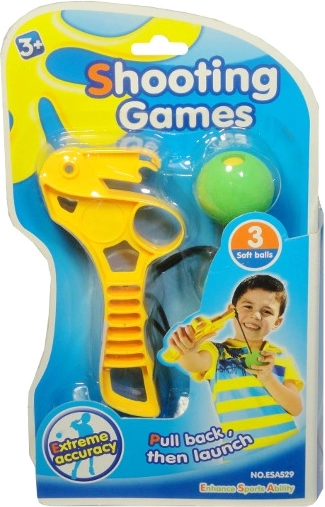 Giocattolo fionda in plastica con palline per bambini