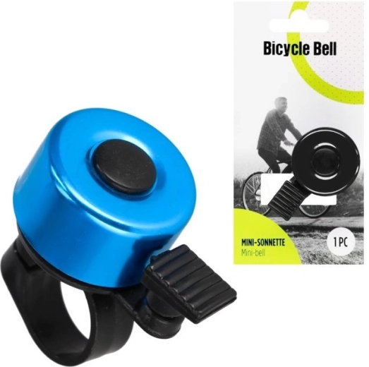 Campanello in metallo per bici mini (blu o nero) - 1 pezzo