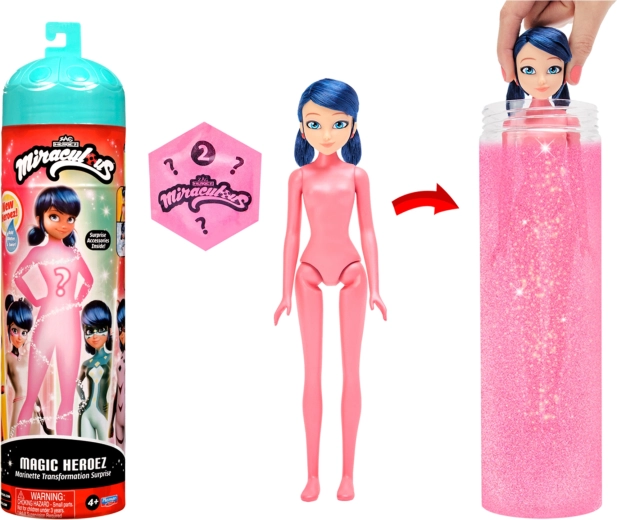 Miraculous Magic Heroez bambola Marinette con trasformazione magica e accessori
