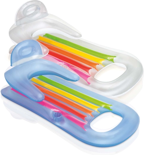 Materassino e poltrona gonfiabile 2in1 INTEX King Cool 160 × 85 cm blu