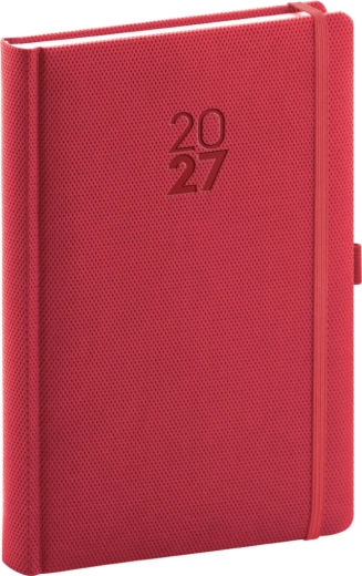 Agenda giornaliera Notique Diamante 2027 rossa 15 × 21 cm