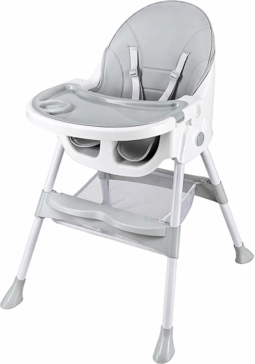 Seggiolone pappa BABY MIX Nora, grigio polvere