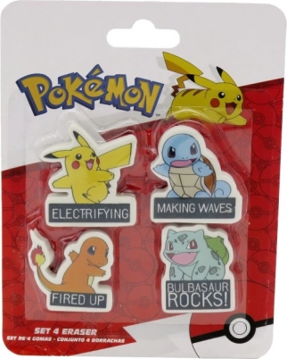 Set di gomme con motivi Pokémon