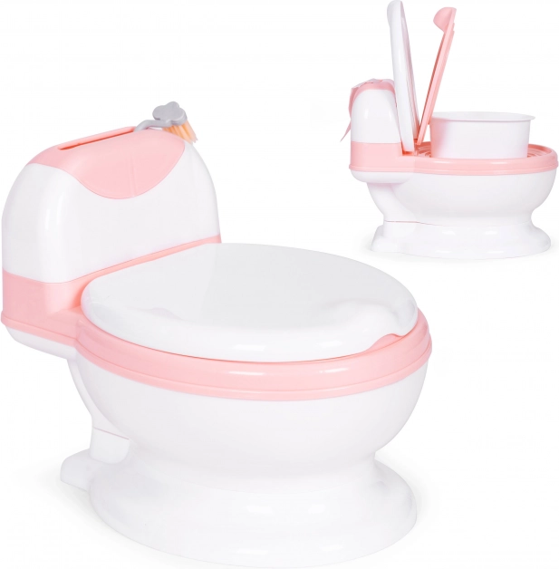 Vasino con inserto rimovibile, tavoletta WC per bambini con coperchio chiuso e spazzola ECOTOYS