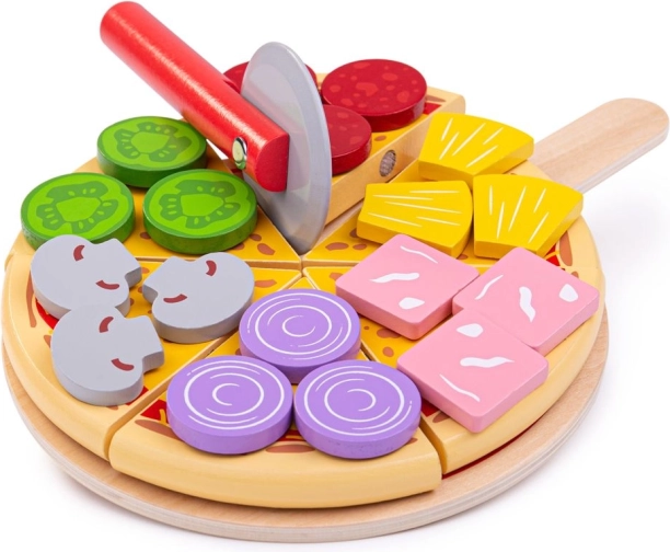 Pizza in legno da tagliare Bigjigs Toys