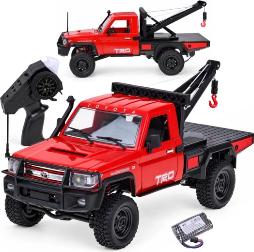 Veicolo di soccorso fuoristrada RC Toyota Land Cruiser 4×4 con verricello 1:12