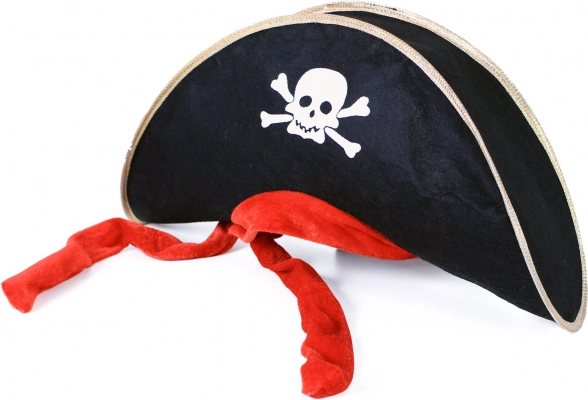 Cappello capitano pirata con nastro per adulti